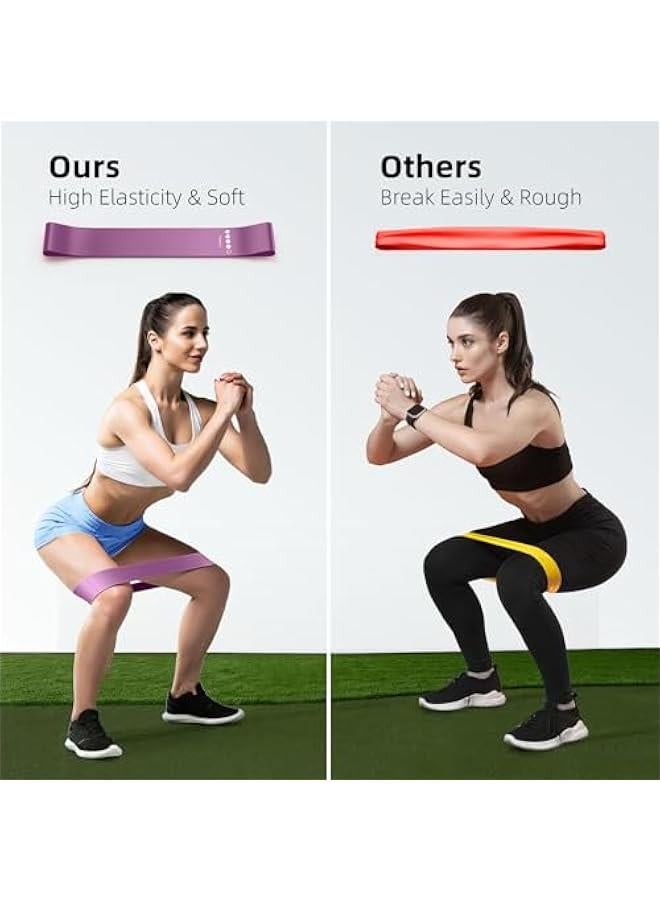 Resistance Bands for Working Out, Elastic Exercice Loop Bands for Physical Therapy, Yoga Starter Set of Stretch Bands for Booty Legs, Pilates Flexbands - Image 4