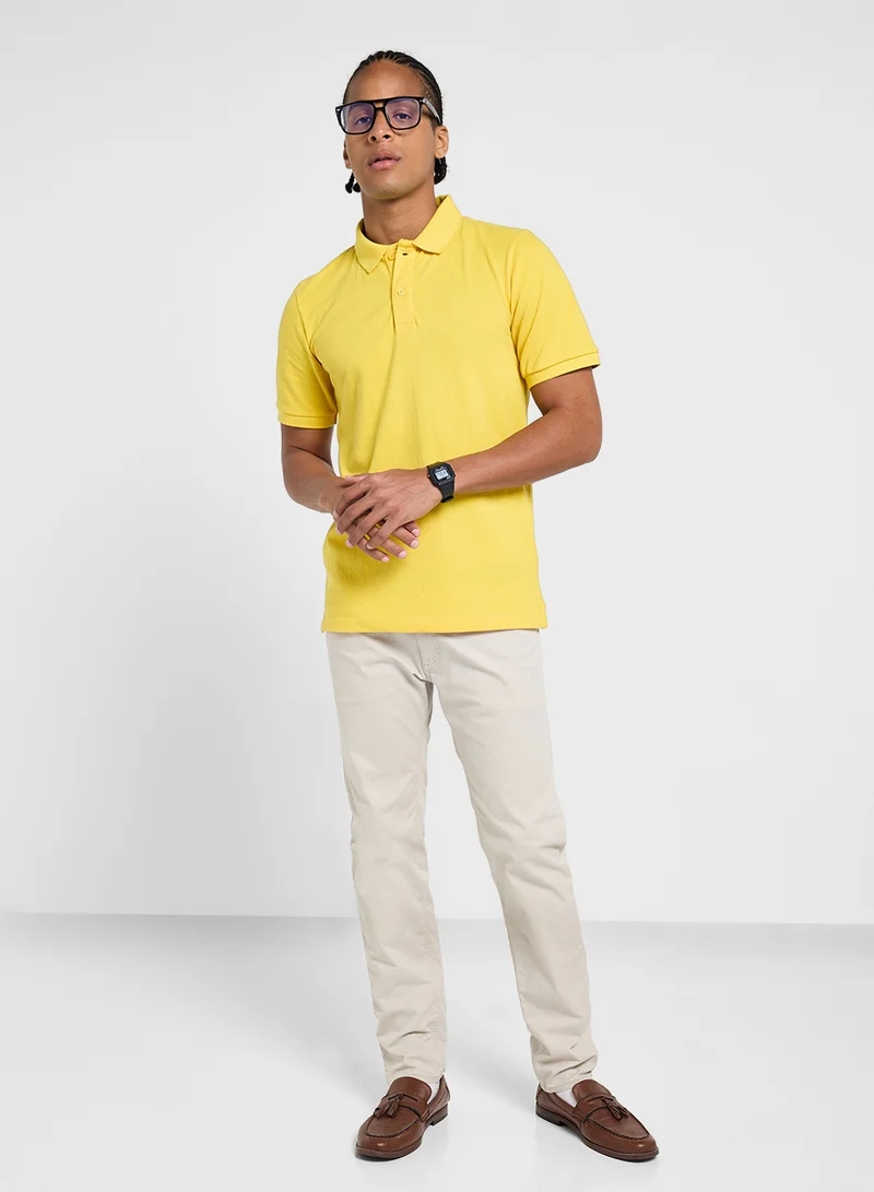 سفنتي فايف Basic Polo Shirt