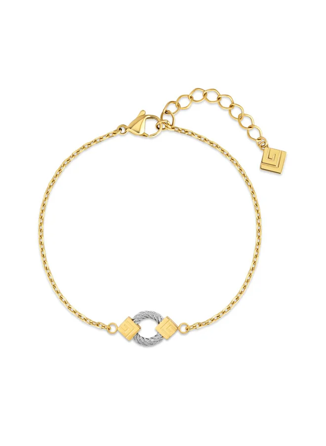 غاي لاروش Tina Silver and Gold Bracelet for Women