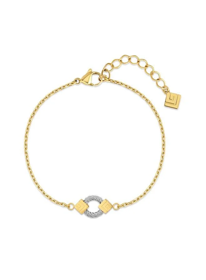 Guy Laroche Tina Silver and Gold Chain Bracelet for Women
