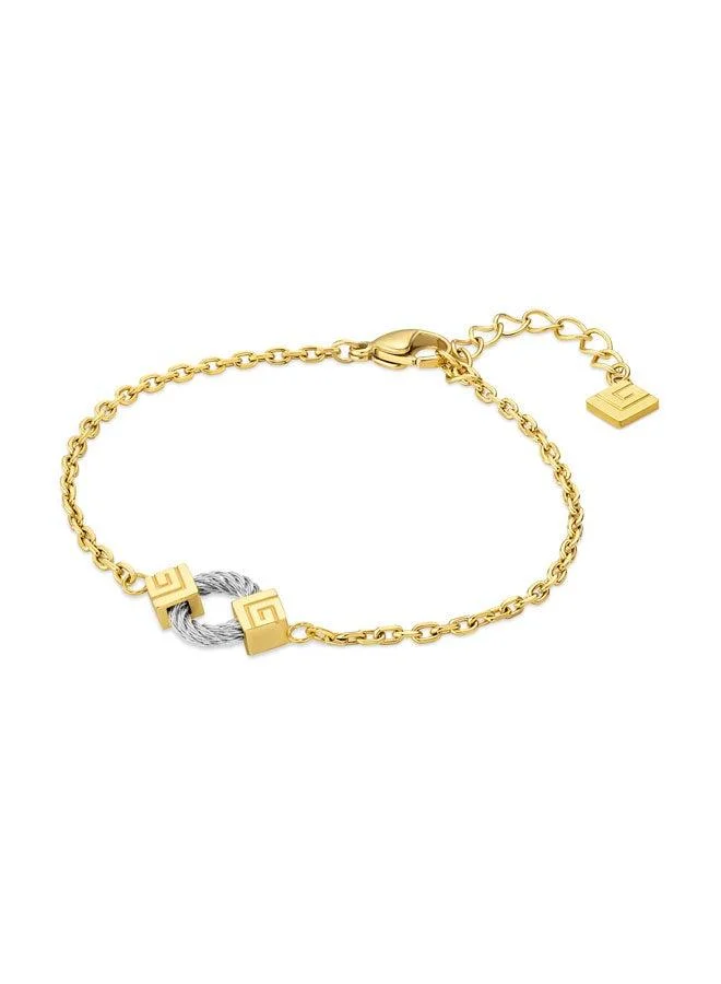 Guy Laroche Tina Silver and Gold Chain Bracelet for Women