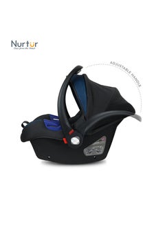 Nurtur Nemo Baby Carrier Adjustable Canopy And Handle For 0-12 Months Upto 13kg, Black/Blue  - Image 5