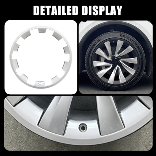 KAVANIC 4PCS Rim Protectors fit for Tesla Model Y Juniper 2025 2026 20 Inch- Premium ABS Silver Rim Guards, Anti-Scratch Curb Rash fits for Tesla Rim Protector, Easy Snap-On Design (RWD/AWD) - Image 5