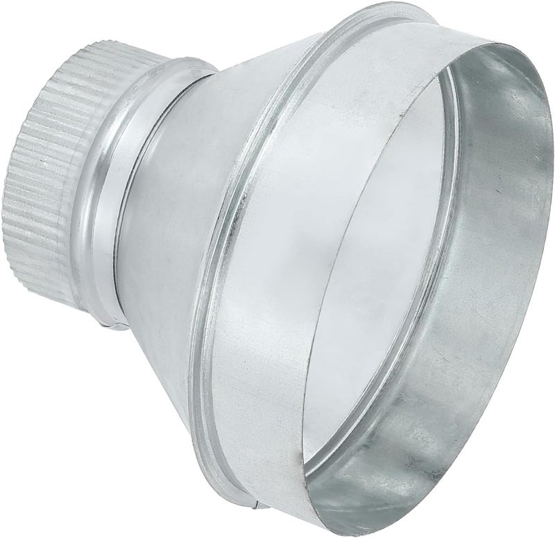 PATIKIL PATIKIL 7 Inch to 4 Inch Duct Reducer Galvanized Steel Round Air Duct Reducer Crimped Pipe Increaser Adapter Connector Fitting Coupling for HVAC Ventilation Systems  - Image 1