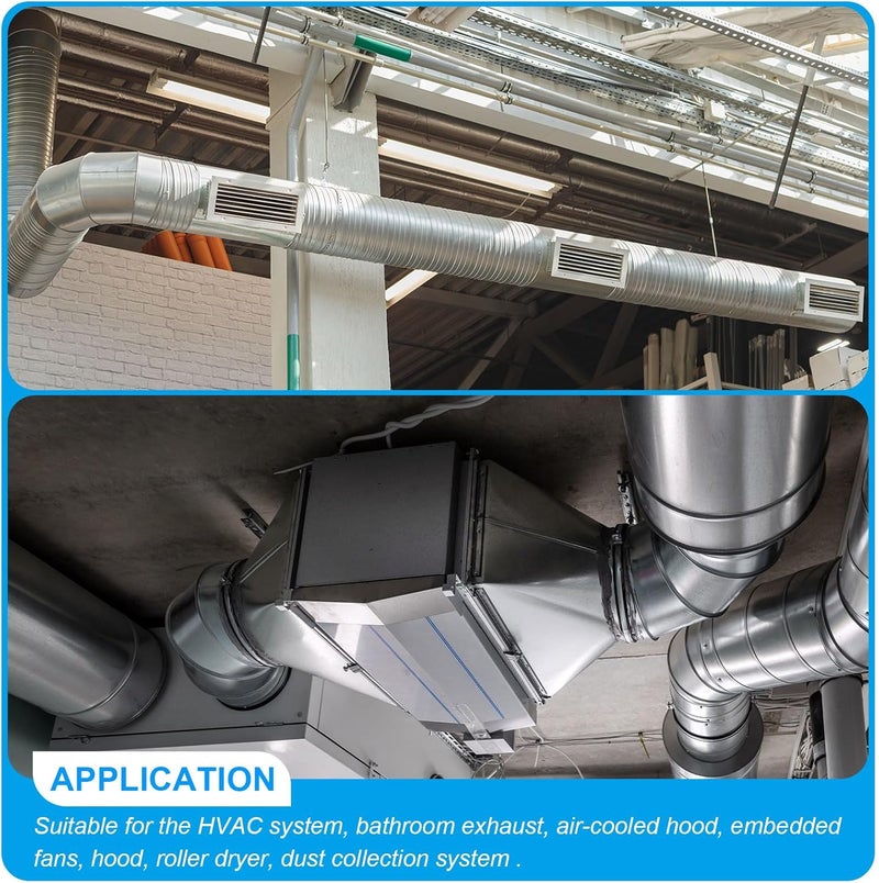 PATIKIL PATIKIL 7 Inch to 4 Inch Duct Reducer Galvanized Steel Round Air Duct Reducer Crimped Pipe Increaser Adapter Connector Fitting Coupling for HVAC Ventilation Systems  - Image 5