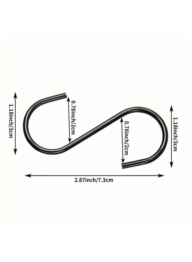 18 قطعة من الخطافات المتينة السوداء لتعليق النباتات والخزائن والحدائق - Image 4