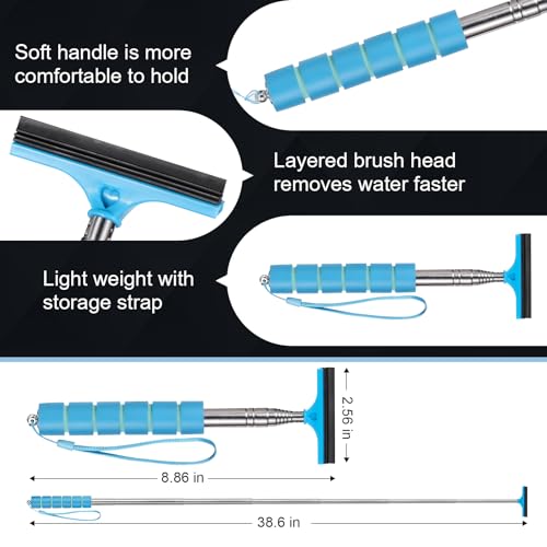 GUBCUB Side Mirror Squeegee, 2 PCS Car Mirror Squeegee, Retractable Car Rearview Mirror Wiper for All Vehicles, Universal Automotive Accessories - Image 3