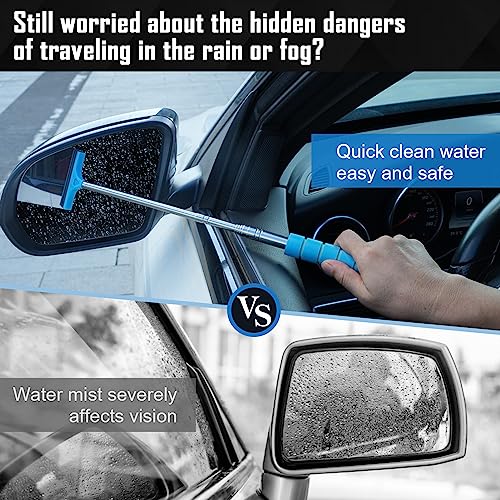 GUBCUB Side Mirror Squeegee, 2 PCS Car Mirror Squeegee, Retractable Car Rearview Mirror Wiper for All Vehicles, Universal Automotive Accessories - Image 2