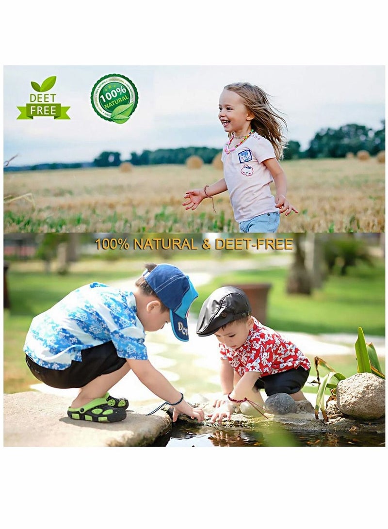 SYOSI Mosquito Repellent Bracelets for Kids and Adults, Leather Natural Insect Bug Wrist Bands Adjustable Keep 300 Hours Outdoor Camping Fishing Traveling 12 Pcs - Image 3