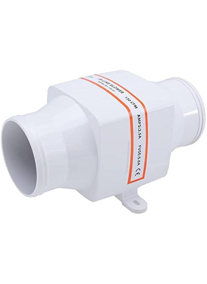 3 in-Line Marine Bilge Air Blower 12V 130 CFM Quiet Boat White Bilge Air Boat Blower Electric Fans  - Image 4