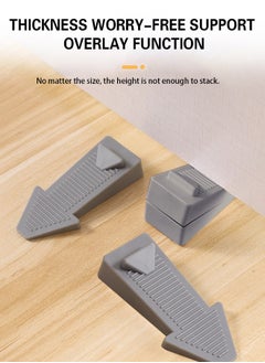 0TO1 TECH 4PCS Rubber Door Stopper, Wedge Wedge Safety Heavy Duty Silicon Door Stopper for All Floor Types and Door Gaps(Grey)  - Image 4