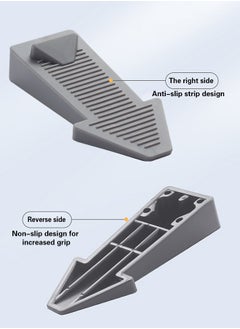 0TO1 TECH 4PCS Rubber Door Stopper, Wedge Wedge Safety Heavy Duty Silicon Door Stopper for All Floor Types and Door Gaps(Grey)  - Image 5