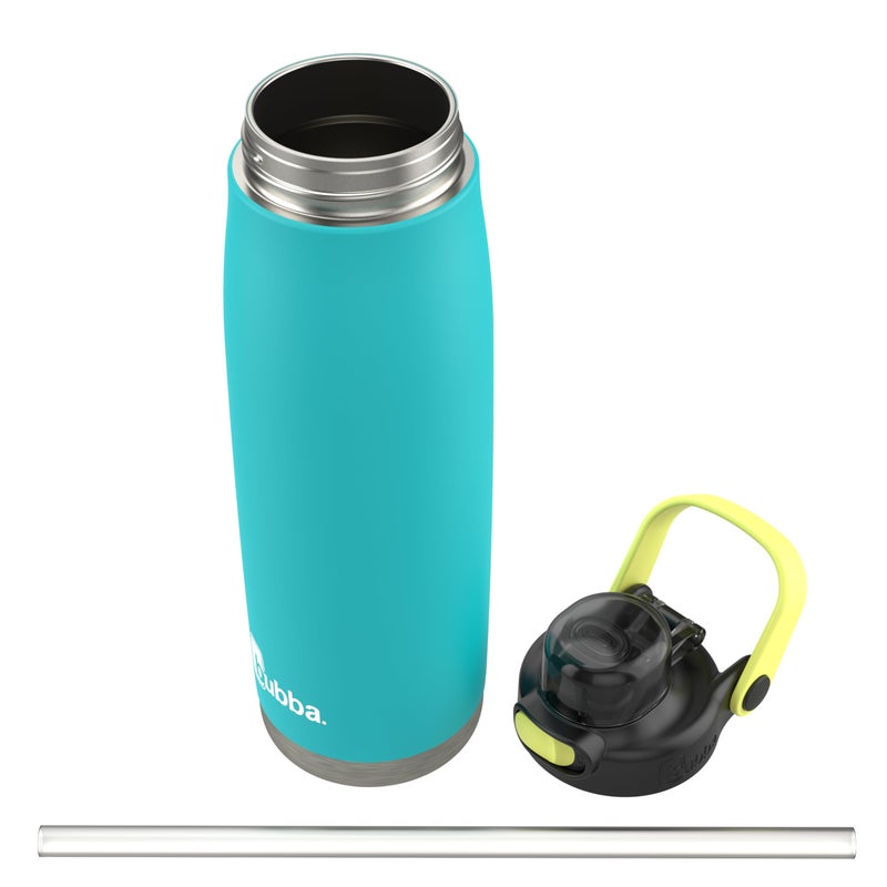 Bubba Radiant Stainless-Steel Pop-Up Straw  24oz Water Bottle  Medium  Rubberized Scuba - Image 2