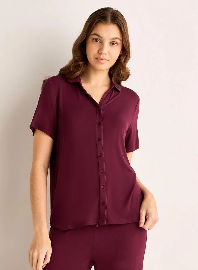 سبلاش فيڤ Pyjama Set Button-Down Shirt and Pants Modal