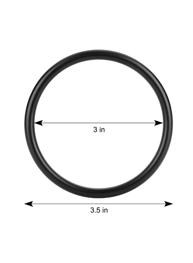 Accmor Aluminium Baby Sling Ring 3 inch Soft Wrap Carrier Rings Accessory for Infants Toddlers Newborn Kids (Black) - Image 2