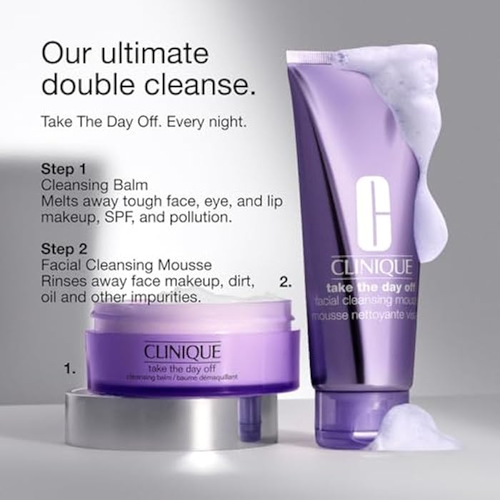 Clinique Take The Day Off Facial Cleansing Mousse With Hyaluronic Acid + Glycerin | Dissolves Makeup, Sunscreen + Pollution | For All Skin Types, 4.2 Fl Oz - Image 5