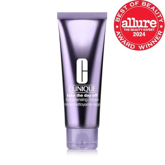 Clinique Take The Day Off Facial Cleansing Mousse With Hyaluronic Acid + Glycerin | Dissolves Makeup, Sunscreen + Pollution | For All Skin Types, 4.2 Fl Oz - Image 2