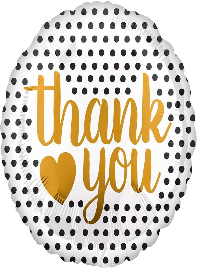 Anagram Amscan 3564901 Round Foil Balloon, SD-C:Thank You Modern Dots, Small 