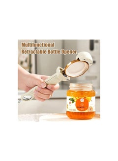 Generic Seinohome Jar Opener - Seinohome Multifunctional Retractable Bottle Opener, Adjustable Multifunctional Can Opener Jar Lid Gripper, Multifunctional Bottle and Can Opener Jar Lid Gripper (White)  - Image 2