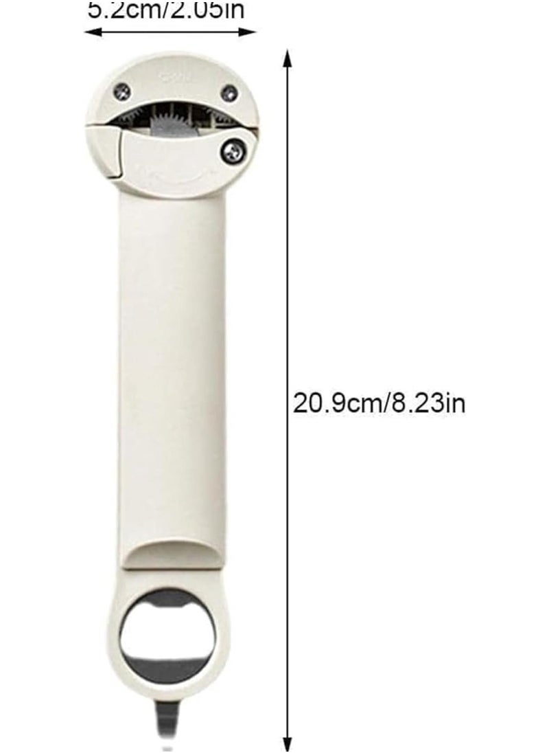 Generic - Seinohome Jar Opener - Seinohome Multifunctional Retractable Bottle Opener, Adjustable Multifunctional Can Opener Jar Lid Gripper, Multifunctional Bottle and Can Opener Jar Lid Gripper (White) - Image 1