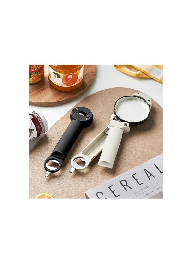 Generic - Seinohome Jar Opener - Seinohome Multifunctional Retractable Bottle Opener, Adjustable Multifunctional Can Opener Jar Lid Gripper, Multifunctional Bottle and Can Opener Jar Lid Gripper (White) - Image 1