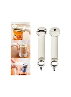 Generic Seinohome Jar Opener - Seinohome Multifunctional Retractable Bottle Opener, Adjustable Multifunctional Can Opener Jar Lid Gripper, Multifunctional Bottle and Can Opener Jar Lid Gripper (White)  - Image 1