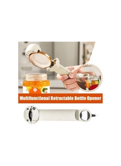 Generic Seinohome Jar Opener - Seinohome Multifunctional Retractable Bottle Opener, Adjustable Multifunctional Can Opener Jar Lid Gripper, Multifunctional Bottle and Can Opener Jar Lid Gripper (White)  - Image 4
