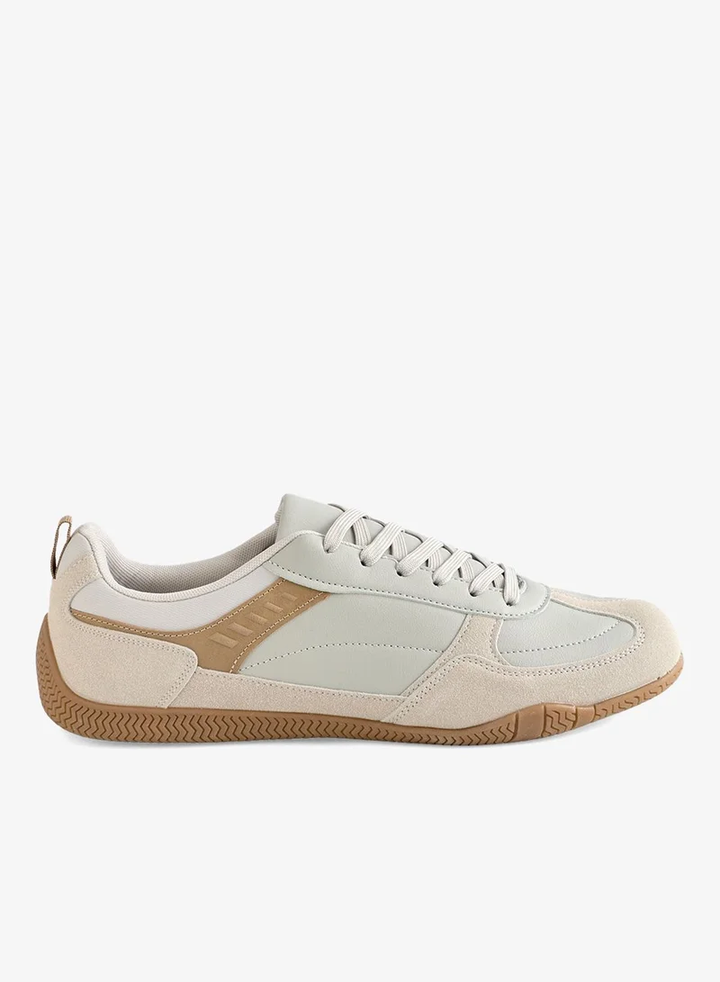 Redtag Men Beige Retro Sneakers