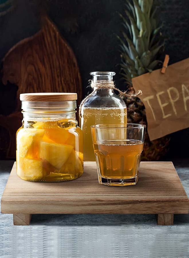 YIM-VIBEHAUS Small Wood Tray Pedestal Stand Farmhouse Bathroom Decor Decorative Wooden Riser Kitchen Soap Dish Holder for Vanity, Counter, Sink, 9" x 6" - Image 5