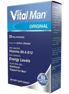 Vital Healthcare Men Original Active Lifestyle Support With Vitamins B6 And B12 And 29 Key Nutrients- 45 Tablets  - Image 1