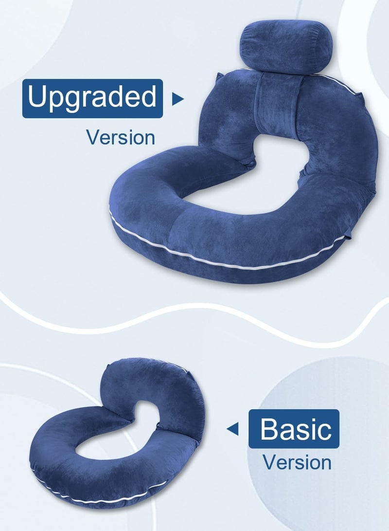 XiuWoo 3 in 1 Ergonomic Memory Foam Reading Pillow, Removable Pillow Backrest, Lumbar Pillow, Neck Support pillow, Seat Cushion, Bed Rest Pillow, Lounge Cushion, Back Support Pillow, Breastfeeding Pillow  - Image 5
