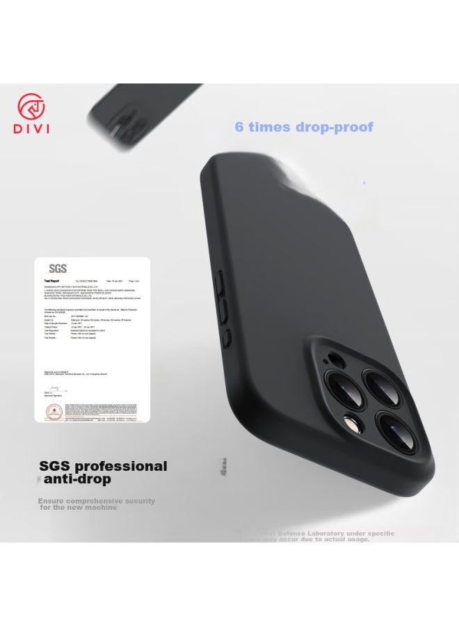 Divi Phone Case For Apple Iphone 16 Pro Max, Silicone Full Lens Protection Shockproof Cover For Men, Black - Image 5