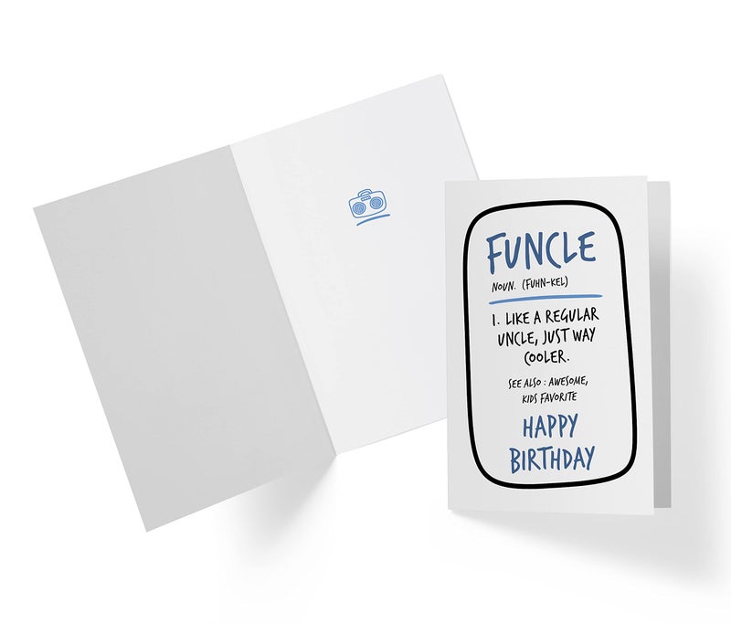 Karto Funny Birthday Card for Uncle - Large 5.5x8.5 inch Uncle Birthday Cards - Funcle - Image 2
