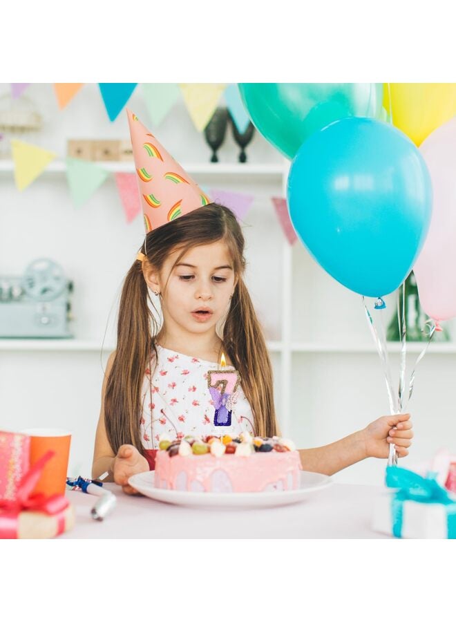 شمعة رقم الفراشة الأرجوانية؟ زينة للكعكة؟ زينة عيد ميلاد على شكل فراشة؟ شمعة كبيرة وردية وأرجوانية؟ مناسبة لأعياد الميلاد والذكرى السنوية والحفلات (رقم 7) - Image 5