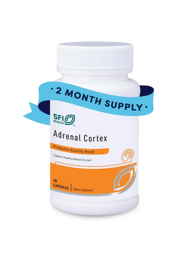 Klaire Labs Klaire Labs SFI Health Adrenal Cortex - Targeted Adrenal Support Supplements for Cortisol Health - Purified, BSE-Free Lyophilized Extract from Pasture-Fed Bovine (60 Capsules) - Image 1