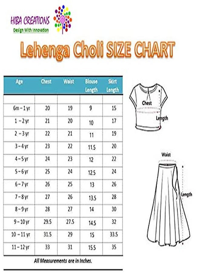 HIBA White Sequence Booti Baby Girl's Net Readymade Lehenga Choli For Girl Kids 2-3 years old - Image 5