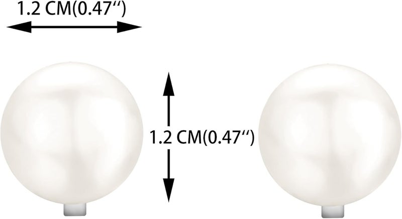 YOQUCOL Simulated Freshwater Pearl Clip On Earrings Not Pierced Elegant Stud Jewelry For Women - Image 2