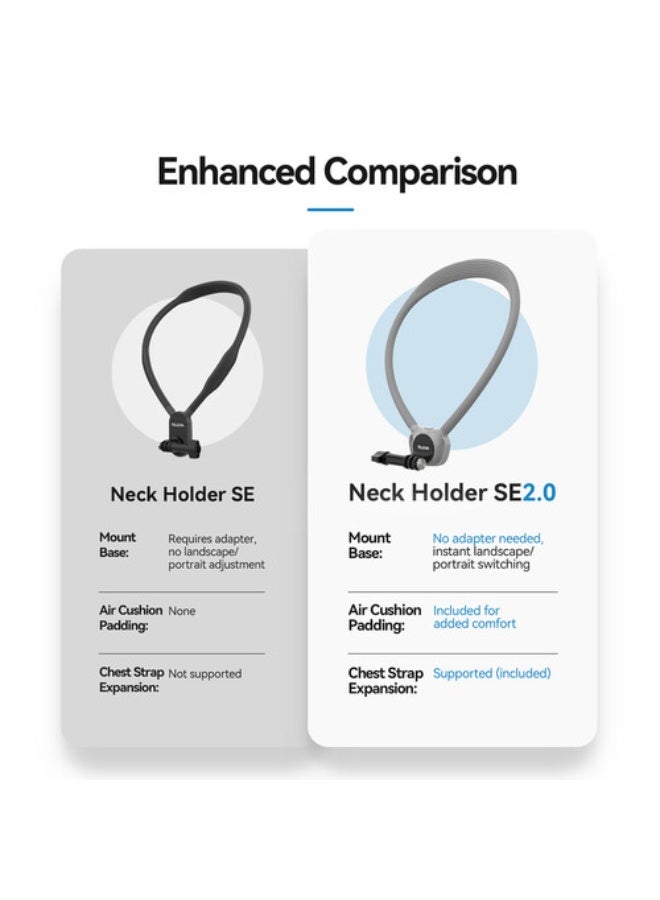 تيليسن TELESIN Action Camera Neck Holder SE 2.0 (Gray) - Image 5