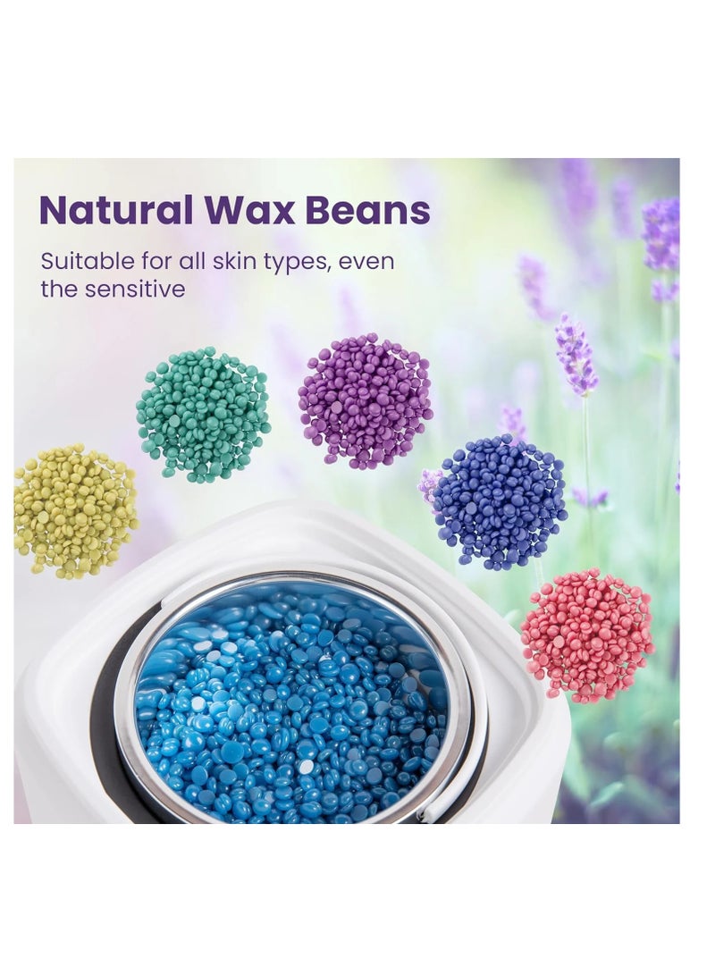 3 in 1 Hair Removal Kit - Wax Heater Warmer Machine with Hard Wax Beans & Spatula Sticks – Waxing for Full Body, Face, Arms & Legs - Image 4