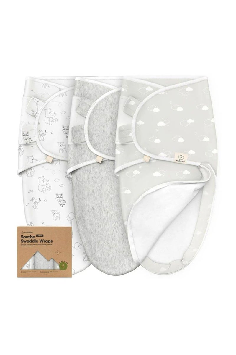 KeaBabies حزمة 3 قطع من غلاف سوت زيبى للأطفال 0-3 أشهر (أسباير) - Image 1