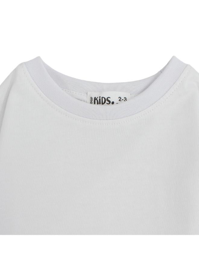 Ourkids Unisex Cotton T-Shirt – White - Image 3