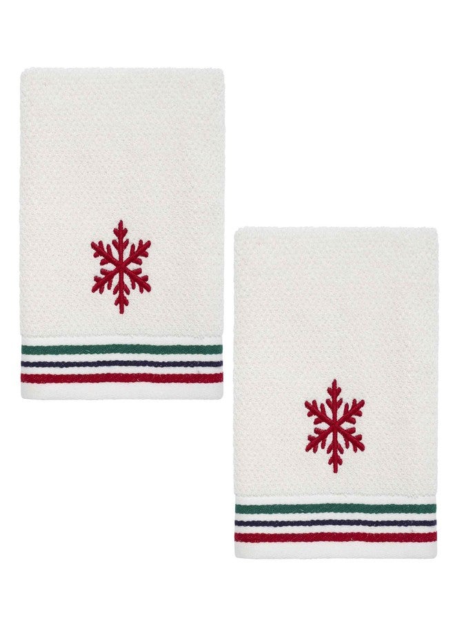 IZOD - Hand Towels, Soft & Absorbent Bathroom Essentials, Holiday Home Decor, Dorm Room Essentials (Nordic Collection, 2-Pack) - Image 1