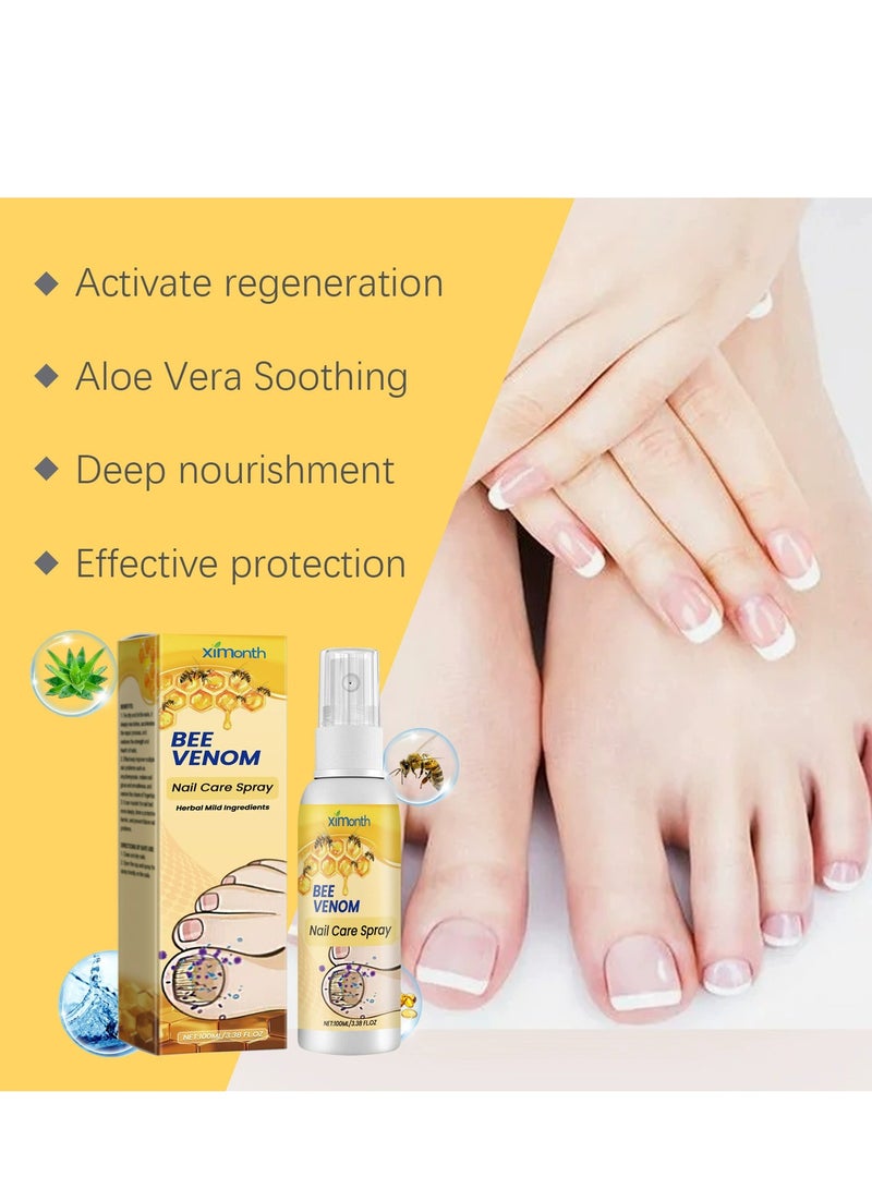 ximonth Bee Venom Nail Treatment Extra Strength, Anti-Fungus Care Spray for Ingrown and Discolored Nails, Safe & Effective for Nail Health and Growth (100ml) - Image 2