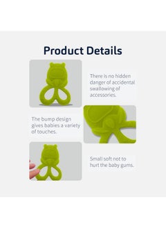BuddsBuddy 100% Bpa Free Soft Silicone Baby Teether For 3 To 6 Babies (Tylo, Green)  - Image 2