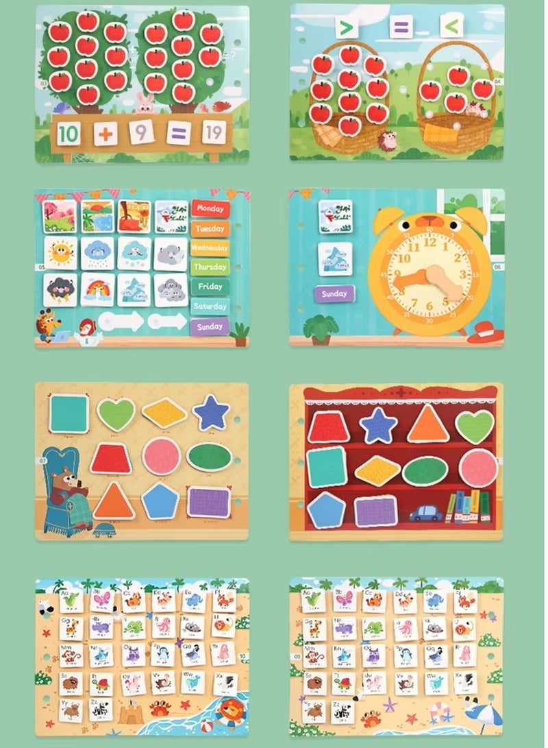 Early Children Educational Book for Children, Stickers Board, Animal & Numbers Matching, Verbal Awareness and Mastery of Words for Their General Knowledge, Preschool Educational Toy for Boys and Girls 1-5 Years - Image 2