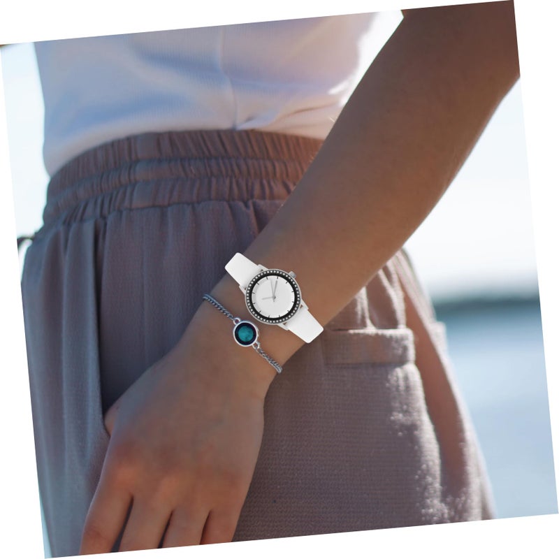 Rhinestone Smartwatch Cover Case For Pixel Watch Durable Protector With Tempered Glass - Image 3