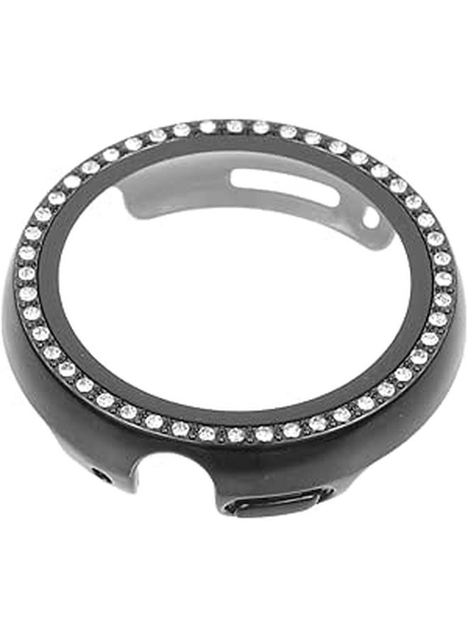 Rhinestone Smartwatch Cover Case For Pixel Watch Durable Protector With Tempered Glass - Image 1