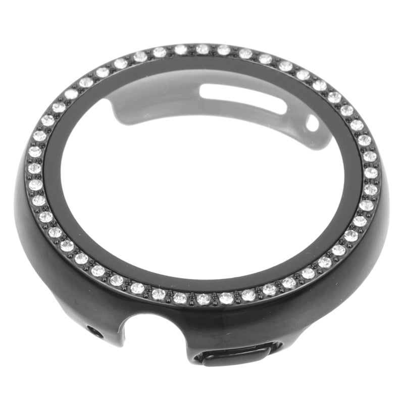 Rhinestone Smartwatch Cover Case For Pixel Watch Durable Protector With Tempered Glass - Image 2