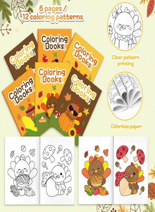 ANGOLIO Thanksgiving Turkey Coloring Books Bulks - 24Pcs Thanksgiving Coloring Books for kids Pumpkin Animals Fall DIY Color-in Pages Booklet for Kids Fall Activity Classroom Rewards Party Goodie Bags - Image 3