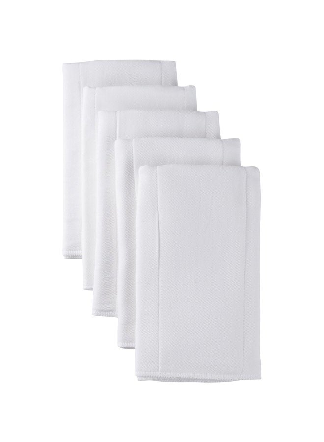 Gerber Unisex Baby Boys Girls Gauze Prefold Cloth Diapers Multipack White 5 Pack  - Image 1